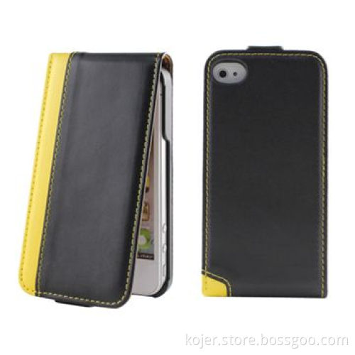 Leather Mobile Phone Cases for iPhone 4S, with Plastic Shell Inside for Precise Shape Fitting